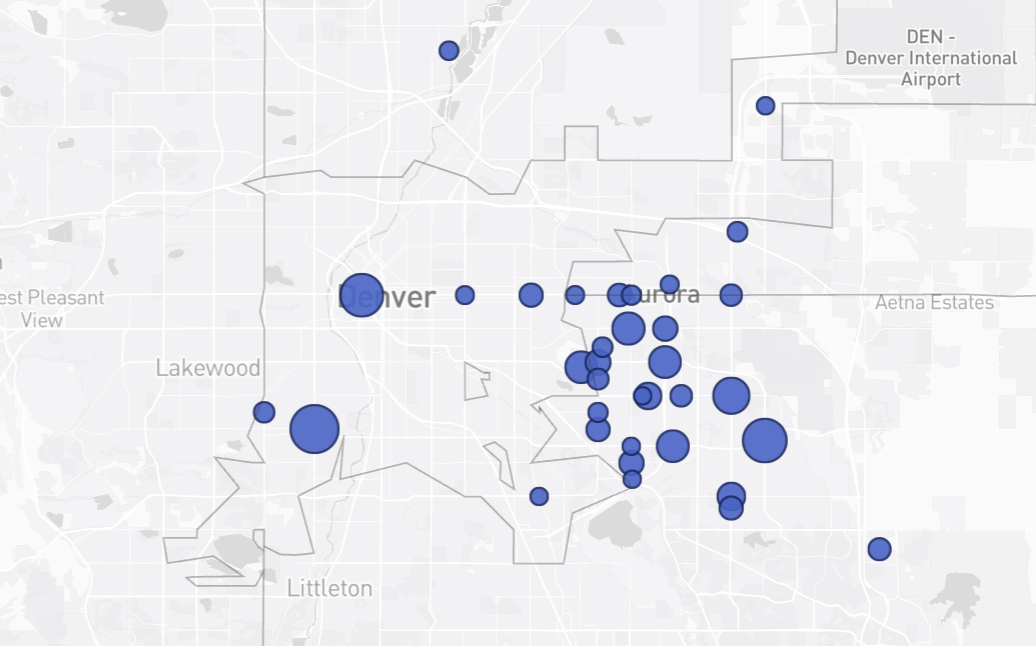 Aurora Intersection Crash Map